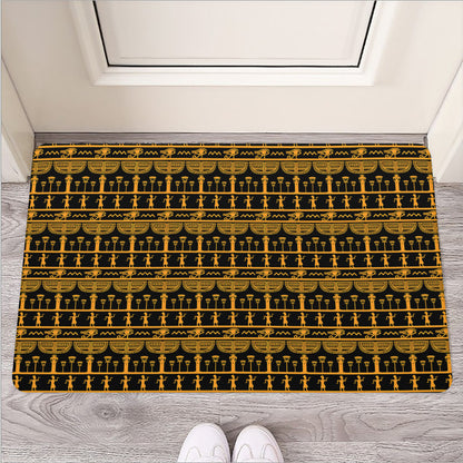 Tribal Egypt Pattern Print Rubber Doormat