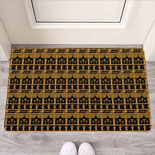 Tribal Egypt Pattern Print Rubber Doormat