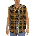 Tribal Egypt Pattern Print Sleeveless Baseball Jersey