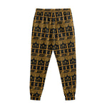 Tribal Egypt Pattern Print Sweatpants