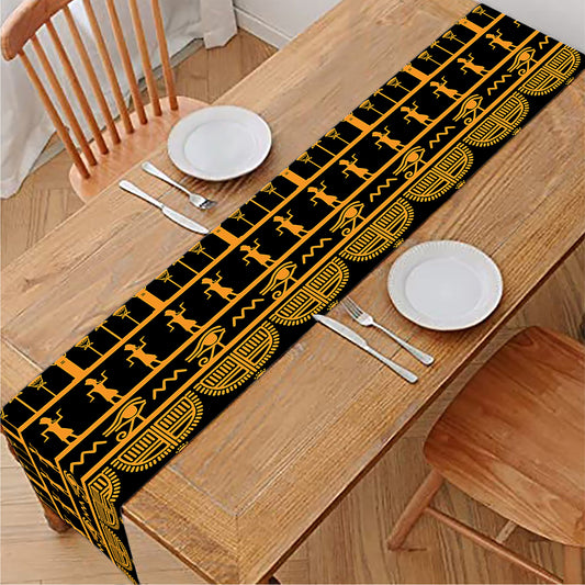Tribal Egypt Pattern Print Table Runner