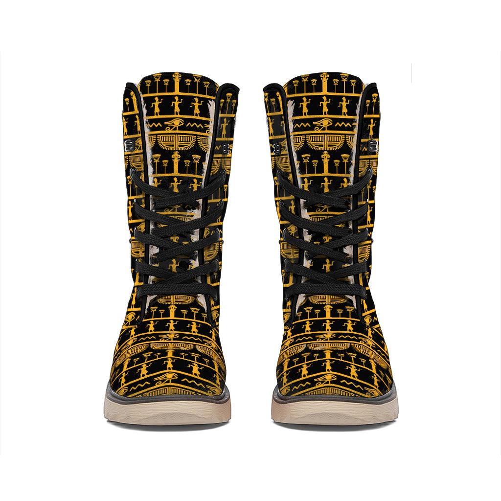 Tribal Egypt Pattern Print Winter Boots