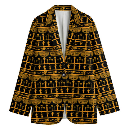 Tribal Egypt Pattern Print Women's Blazer