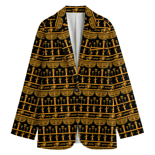 Tribal Egypt Pattern Print Women's Blazer