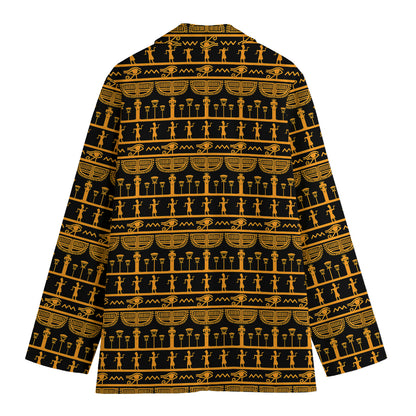 Tribal Egypt Pattern Print Women's Blazer
