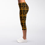 Tribal Egypt Pattern Print Women's Capri Leggings
