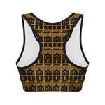 Tribal Egypt Pattern Print Women's Sports Bra