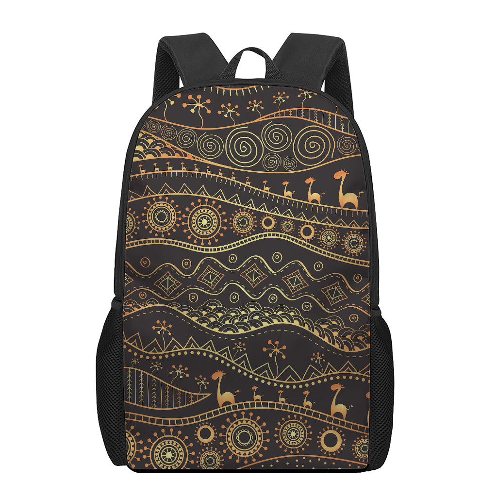 Tribal Ethnic African Pattern Print 17 Inch Backpack