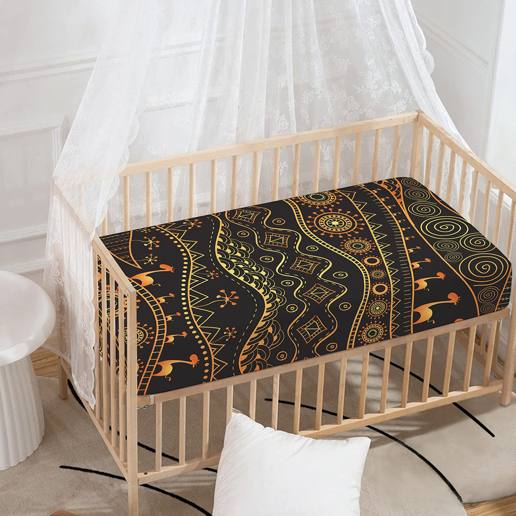 Tribal Ethnic African Pattern Print Baby Crib Sheet