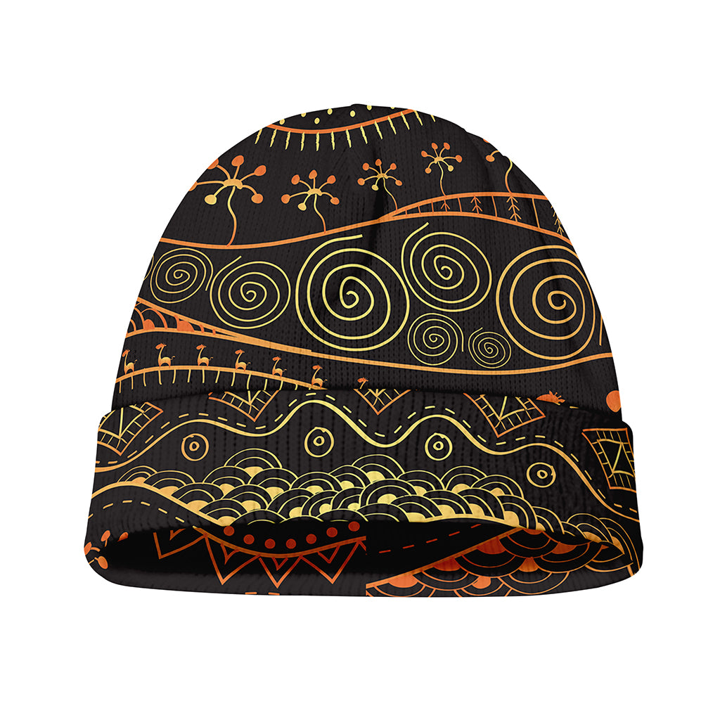 Tribal Ethnic African Pattern Print Beanie