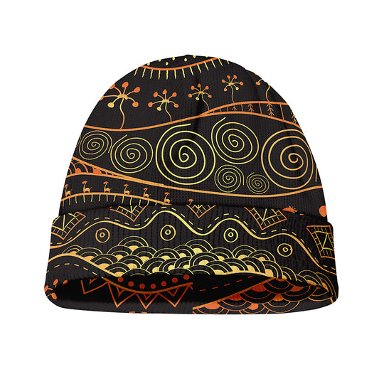Tribal Ethnic African Pattern Print Beanie