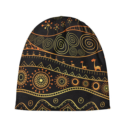 Tribal Ethnic African Pattern Print Beanie