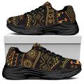 Tribal Ethnic African Pattern Print Black Chunky Shoes