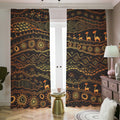 Tribal Ethnic African Pattern Print Dimout Pencil Pleat Curtains