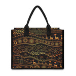 Tribal Ethnic African Pattern Print Canvas Tote Bag