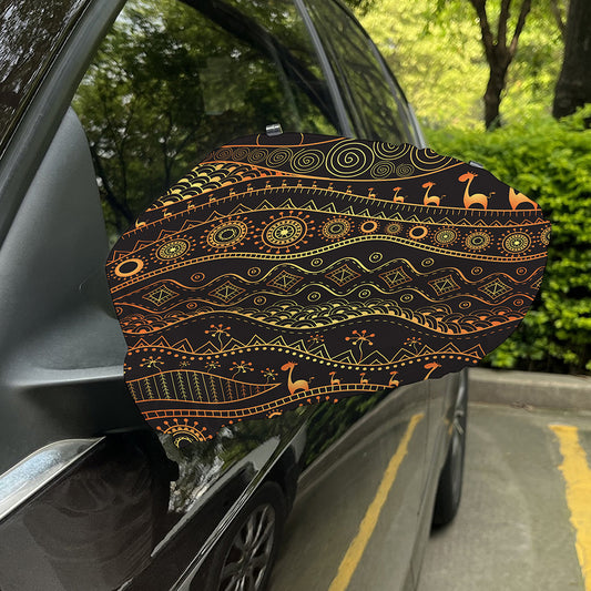 Tribal Ethnic African Pattern Print Car Side Mirror Covers
