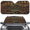 Tribal Ethnic African Pattern Print Car Windshield Sun Shade