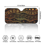 Tribal Ethnic African Pattern Print Car Windshield Sun Shade