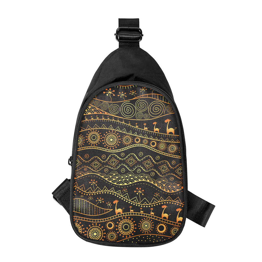 Tribal Ethnic African Pattern Print Chest Bag