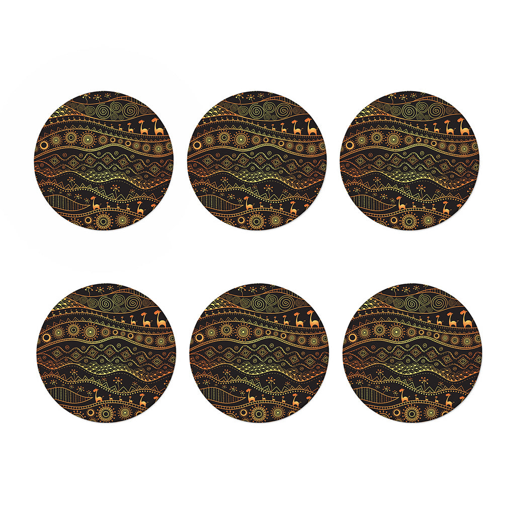 Tribal Ethnic African Pattern Print Coaster Set