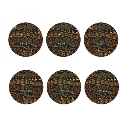 Tribal Ethnic African Pattern Print Coaster Set