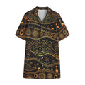 Tribal Ethnic African Pattern Print Cotton Hawaiian Shirt