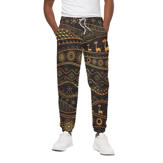 Tribal Ethnic African Pattern Print Cotton Pants
