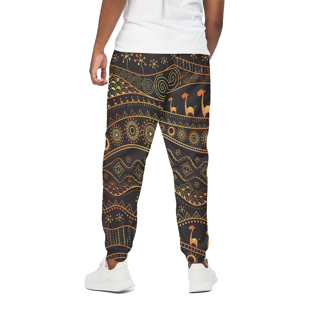 Tribal Ethnic African Pattern Print Cotton Pants