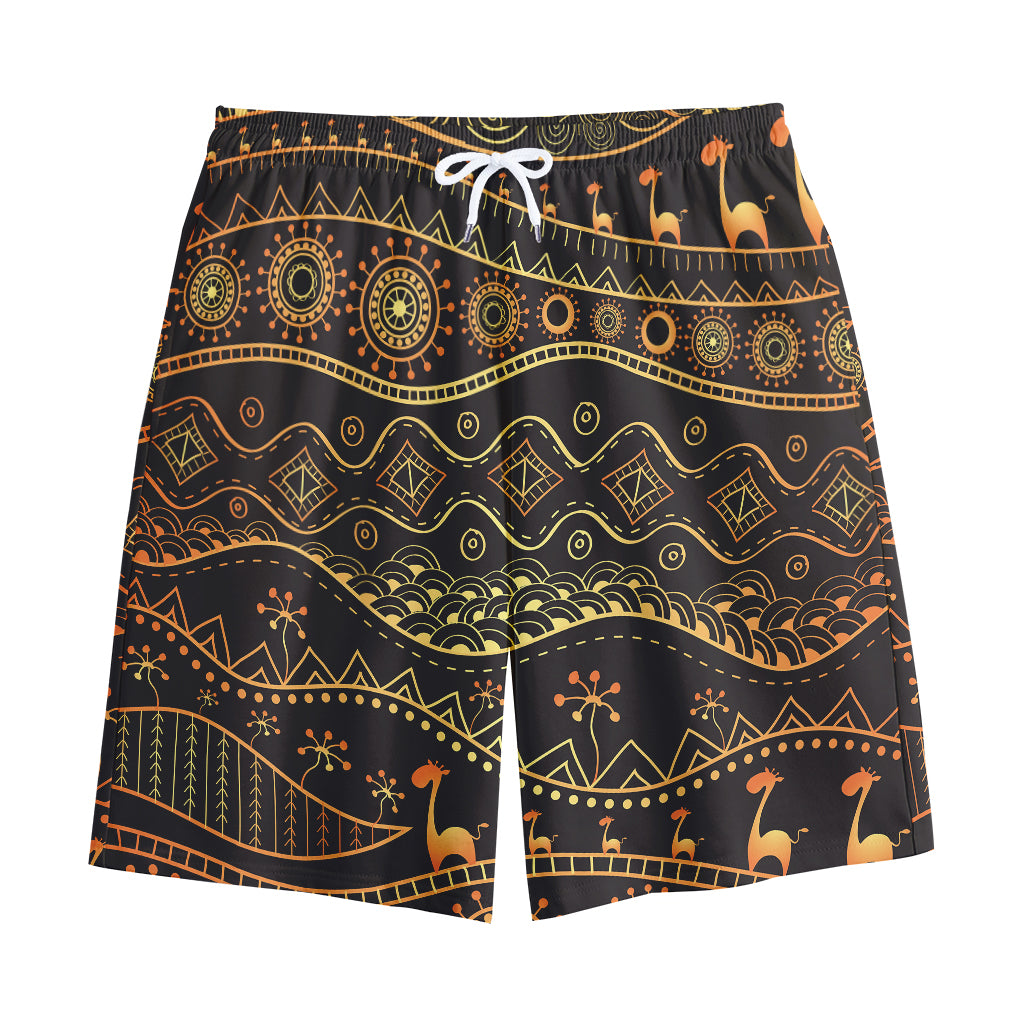 Tribal Ethnic African Pattern Print Cotton Shorts