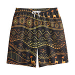 Tribal Ethnic African Pattern Print Cotton Shorts