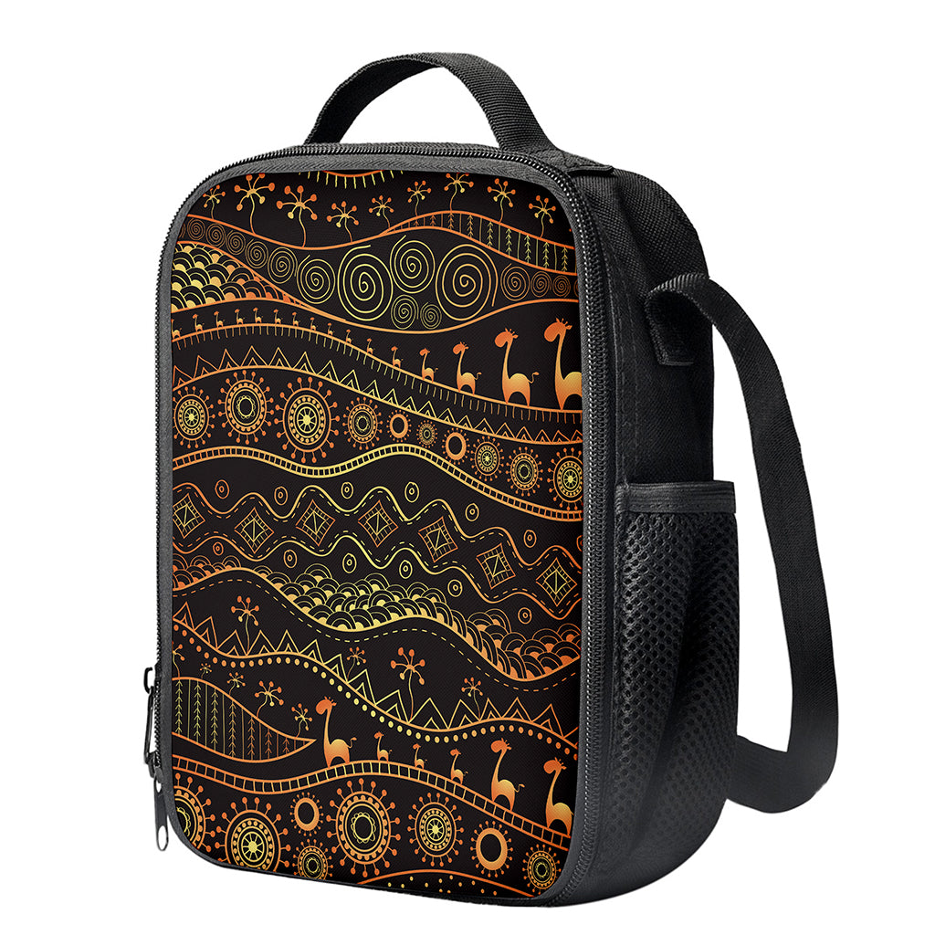 Tribal Ethnic African Pattern Print Crossbody Lunch Bag