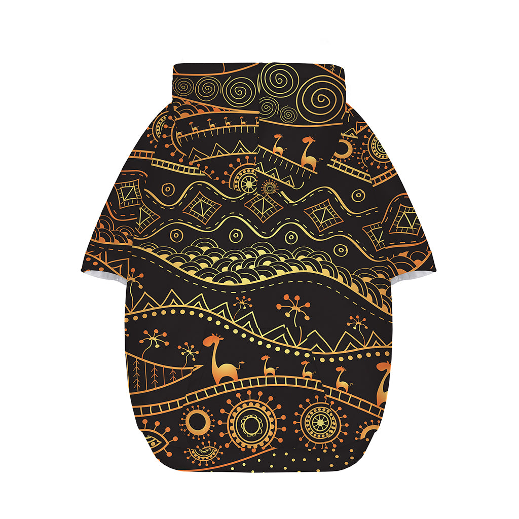 Tribal Ethnic African Pattern Print Dog Zip Up Hoodie