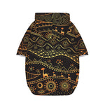 Tribal Ethnic African Pattern Print Dog Zip Up Hoodie