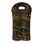 Tribal Ethnic African Pattern Print Double Neoprene Wine Tote