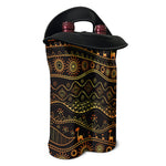 Tribal Ethnic African Pattern Print Double Neoprene Wine Tote