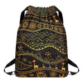 Tribal Ethnic African Pattern Print Drawstring Backpack