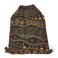 Tribal Ethnic African Pattern Print Drawstring Bag