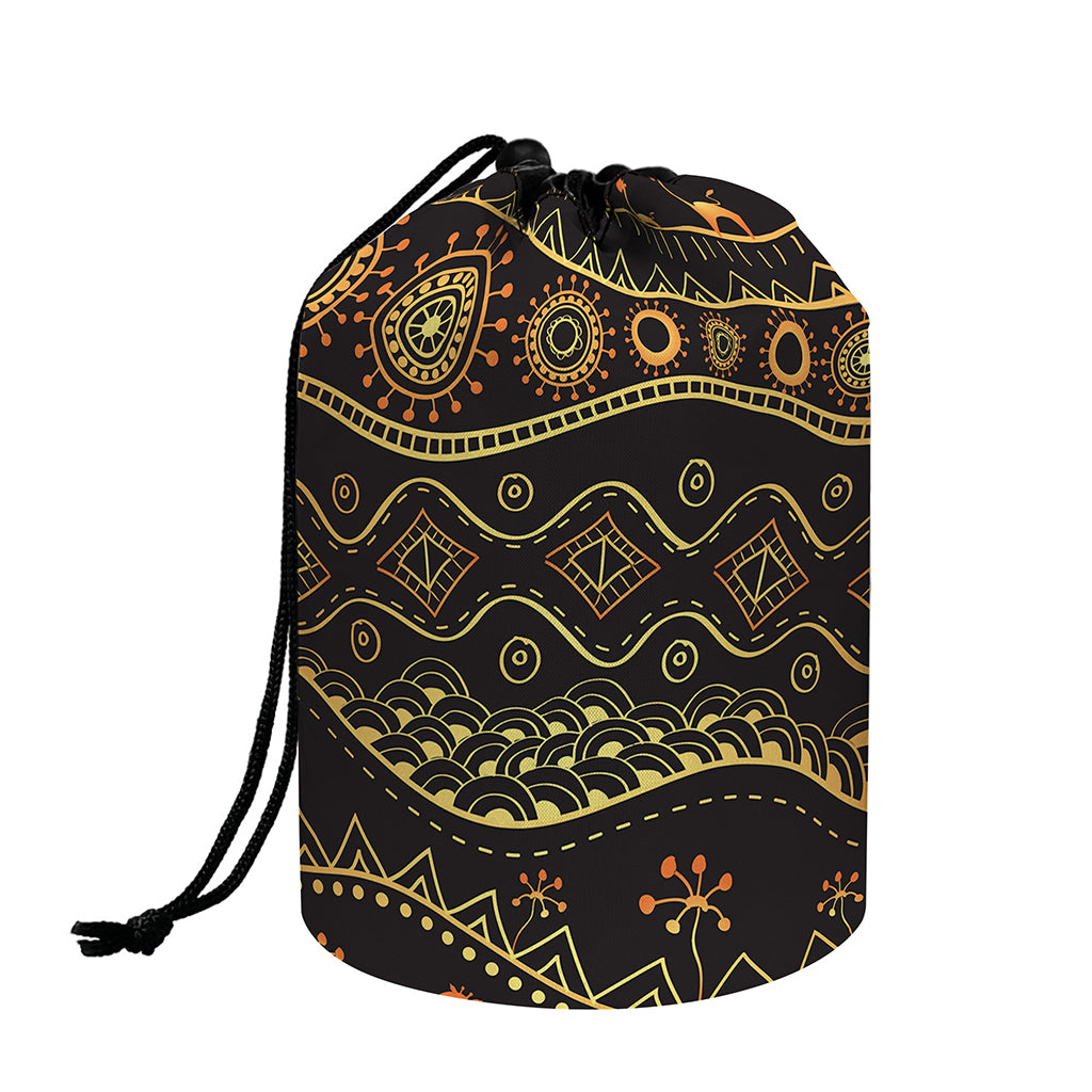 Tribal Ethnic African Pattern Print Drawstring Makeup Bag