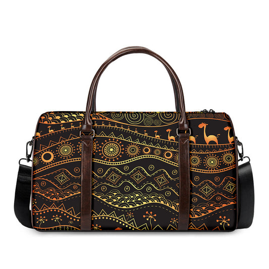 Tribal Ethnic African Pattern Print Duffle Bag