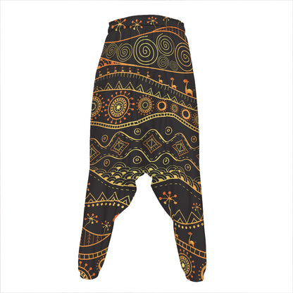 Tribal Ethnic African Pattern Print Hammer Pants