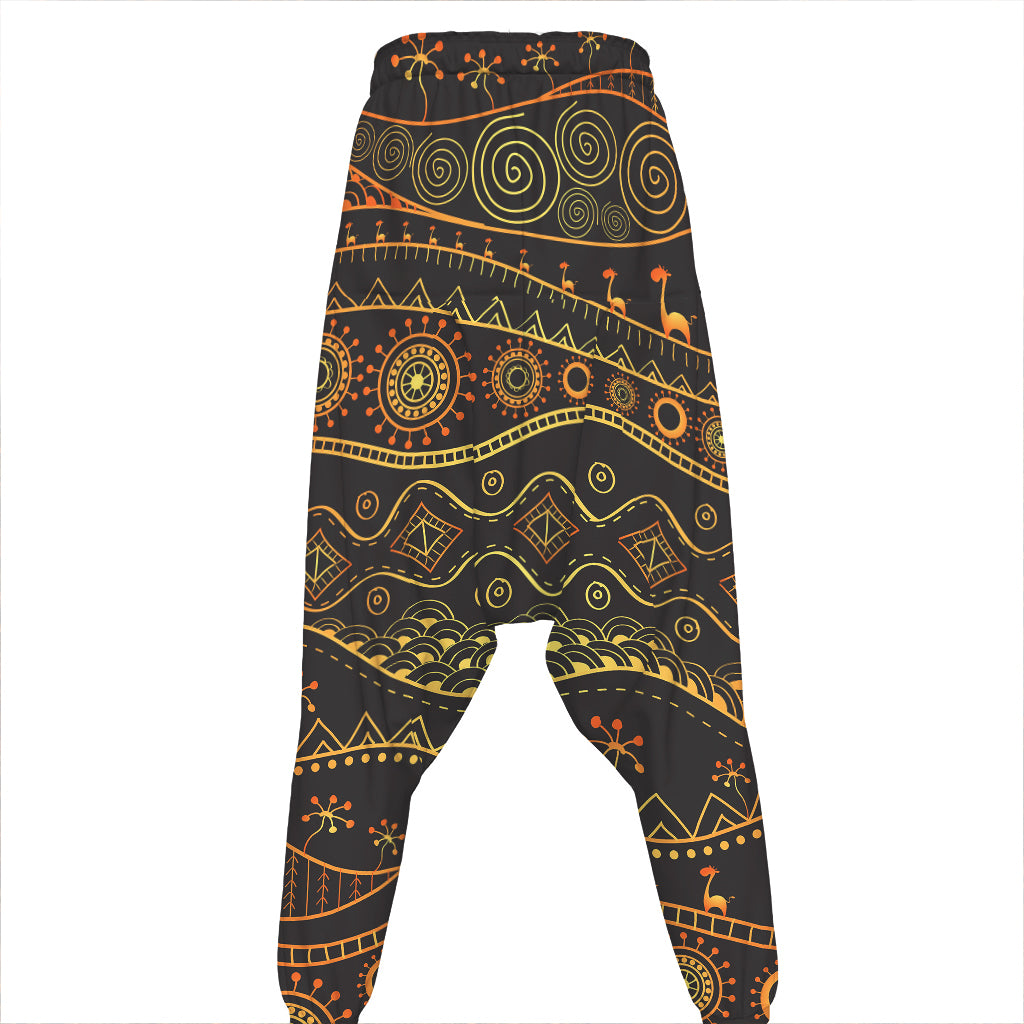Tribal Ethnic African Pattern Print Hammer Pants