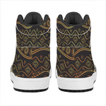 Tribal Ethnic African Pattern Print High Top Leather Sneakers