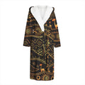 Tribal Ethnic African Pattern Print Hooded Bathrobe