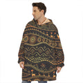 Tribal Ethnic African Pattern Print Hoodie Blanket