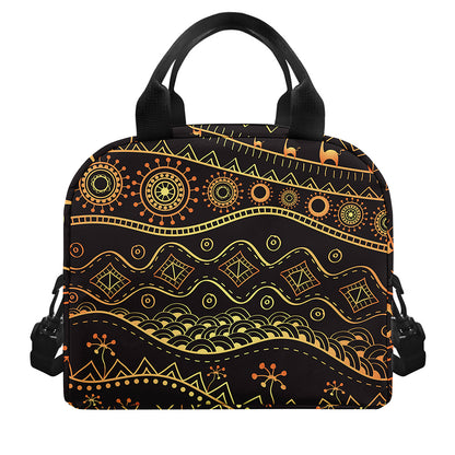 Tribal Ethnic African Pattern Print Insulated Lunch Bag
