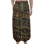 Tribal Ethnic African Pattern Print Lantern Pants