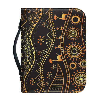 Tribal Ethnic African Pattern Print Leather Bible Cover