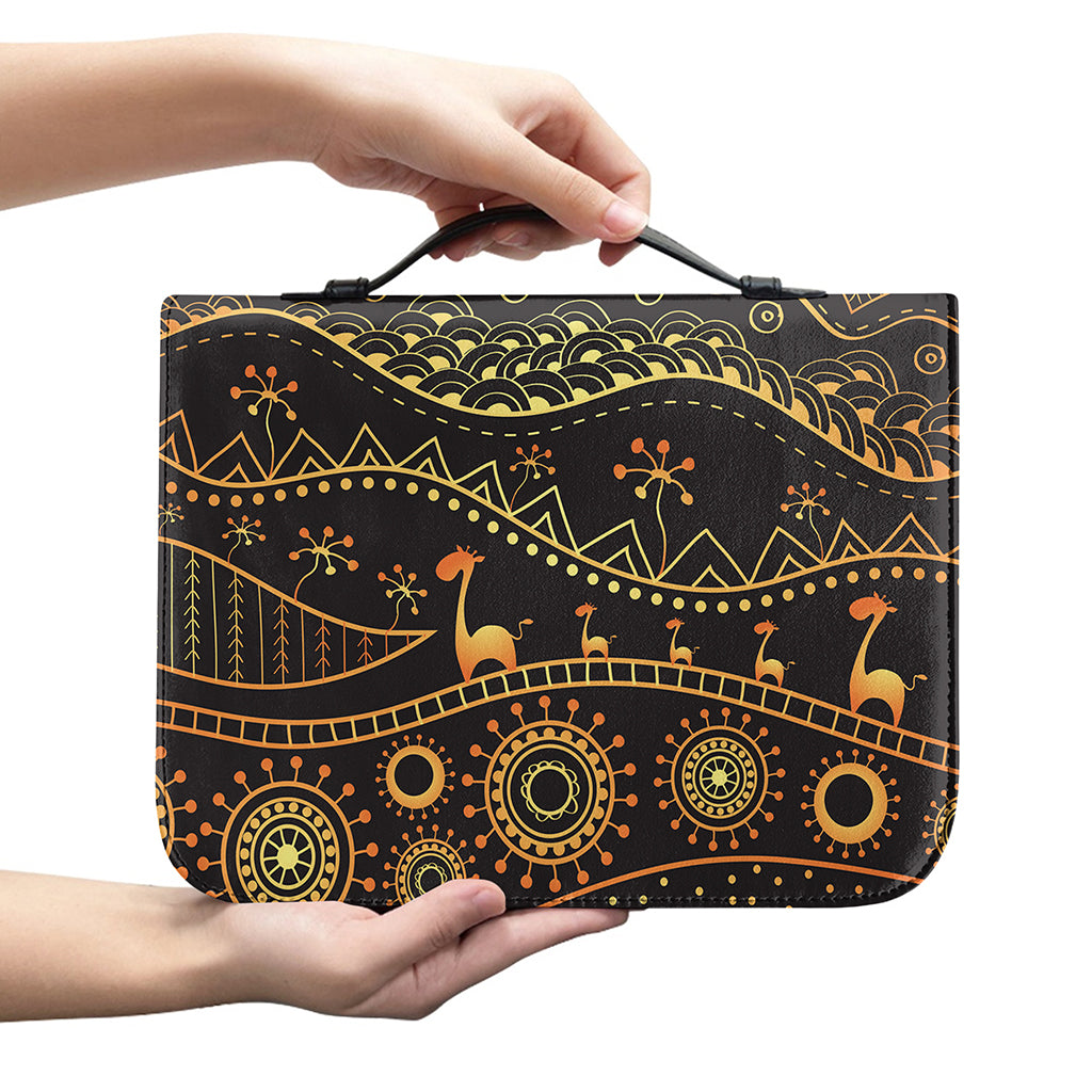 Tribal Ethnic African Pattern Print Leather Bible Cover