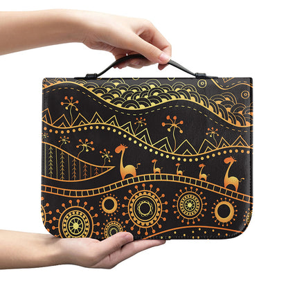Tribal Ethnic African Pattern Print Leather Bible Cover