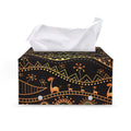 Tribal Ethnic African Pattern Print Leather Tissue Box Cover